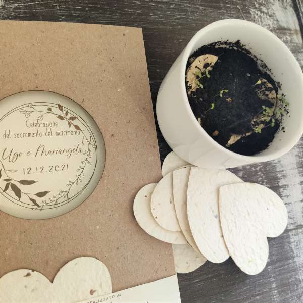 libretto messa carta piantabile matrimonio ecofriendly ecofattoart